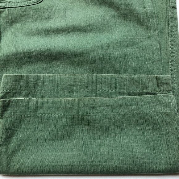 Rip Curl Cotton Wide Leg Green Pants Size 7 - Picture 7 of 12
